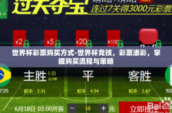 世界杯彩票购买方式-世界杯竞技，彩票添彩，掌握购买流程与策略