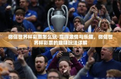 微信世界杯彩票怎么玩-赢得激情与乐趣，微信世界杯彩票的趣味玩法详解