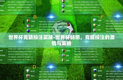 世界杯竞猜投注买球-世界杯畅想，竞猜投注的激情与策略