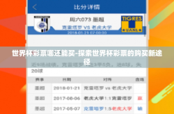 世界杯彩票哪还能买-探索世界杯彩票的购买新途径