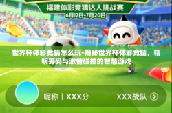 世界杯体彩竞猜怎么玩-揭秘世界杯体彩竞猜，精明筹码与激情碰撞的智慧游戏