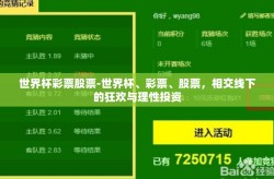 世界杯彩票股票-世界杯、彩票、股票，相交线下的狂欢与理性投资
