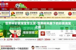 世界杯彩票淘宝怎么买-世界杯风暴下的彩票淘宝之旅