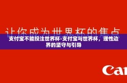 支付宝不能投注世界杯-支付宝与世界杯，理性边界的坚守与引导