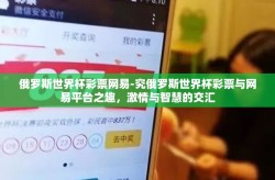俄罗斯世界杯彩票网易-究俄罗斯世界杯彩票与网易平台之趣，激情与智慧的交汇