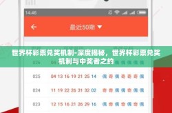 世界杯彩票兑奖机制-深度揭秘，世界杯彩票兑奖机制与中奖者之约