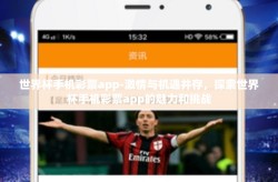 世界杯手机彩票app-激情与机遇并存，探索世界杯手机彩票app的魅力和挑战