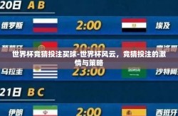 世界杯竞猜投注买球-世界杯风云，竞猜投注的激情与策略