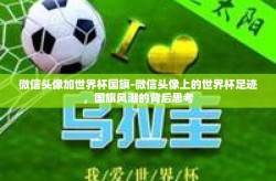 微信头像加世界杯国旗-微信头像上的世界杯足迹，国旗风潮的背后思考