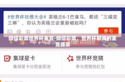 微信彩票世界杯金豆-微信彩票，世界杯期间的金豆盛宴