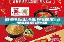 世界杯彩票怎么玩儿-掌握世界杯彩票的窍门，如何玩转足球盛宴的预测乐趣