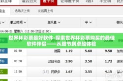 世界杯彩票最好软件-探索世界杯彩票购买的最佳软件伴侣——从细节到卓越体验
