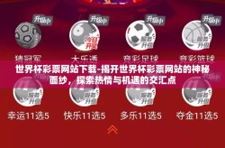 世界杯彩票网站下载-揭开世界杯彩票网站的神秘面纱，探索热情与机遇的交汇点