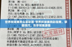 世界杯球赛怎么买彩票-世界杯球赛购彩指南，掌握技巧，乐享观赛激情