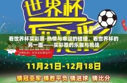 看世界杯买彩票-热情与幸运的碰撞，看世界杯的另一面——买彩票的乐趣与挑战