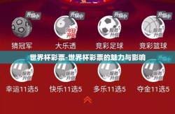 世界杯彩票-世界杯彩票的魅力与影响