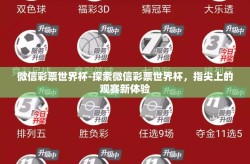 微信彩票世界杯-探索微信彩票世界杯，指尖上的观赛新体验