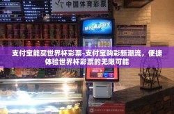 支付宝能买世界杯彩票-支付宝购彩新潮流，便捷体验世界杯彩票的无限可能