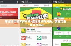 用微信买世界杯彩票-微信购彩新风尚，便捷之选，乐在世界杯