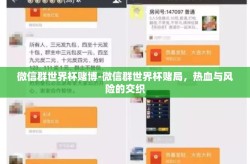 微信群世界杯赌博-微信群世界杯赌局，热血与风险的交织