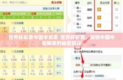 世界杯彩票中国中奖率-世界杯彩票，解锁中国中奖概率的秘密路径