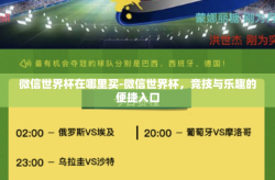 微信世界杯在哪里买-微信世界杯，竞技与乐趣的便捷入口