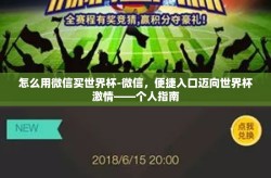 怎么用微信买世界杯-微信，便捷入口迈向世界杯激情——个人指南