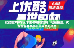 优酷世界杯怎么下注-以理性观赛，明智投注，优酷世界杯赛事的正规参与指南