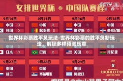 世界杯彩票胜平负玩法-世界杯彩票的胜平负新玩法，解锁多样预测乐章