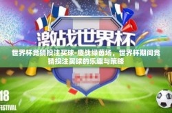 世界杯竞猜投注买球-鏖战绿茵场，世界杯期间竞猜投注买球的乐趣与策略
