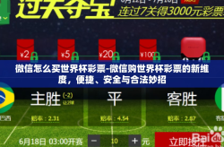 微信怎么买世界杯彩票-微信购世界杯彩票的新维度，便捷、安全与合法妙招