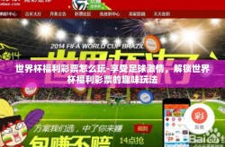 世界杯福利彩票怎么玩-享受足球激情，解锁世界杯福利彩票的趣味玩法