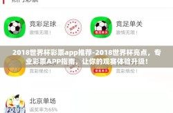 2018世界杯彩票app推荐-2018世界杯亮点，专业彩票APP指南，让你的观赛体验升级！