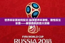 世界杯彩票如何投注-畅享世界杯激情，理性投注彩票——解锁胜利的四大攻略