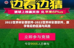 2022世界杯彩票软件-2022世界杯彩票软件，数字背后的狂潮与风险