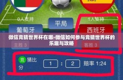 微信竞猜世界杯在哪-微信如何参与竞猜世界杯的乐趣与攻略