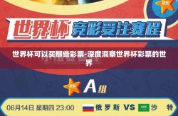 世界杯可以买那些彩票-深度洞察世界杯彩票的世界