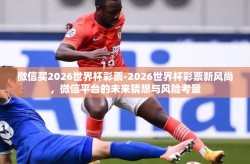 微信买2026世界杯彩票-2026世界杯彩票新风尚，微信平台的未来猜想与风险考量