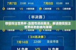 微信投注世界杯-当理性迎战算法，解读微信投注世界杯的影响与策略