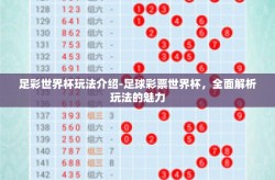 足彩世界杯玩法介绍-足球彩票世界杯，全面解析玩法的魅力