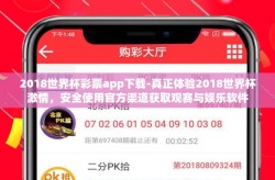 2018世界杯彩票app下载-真正体验2018世界杯激情，安全使用官方渠道获取观赛与娱乐软件