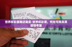 世界杯彩票哪还能买-世界杯彩票，何处可购及其谨慎考量