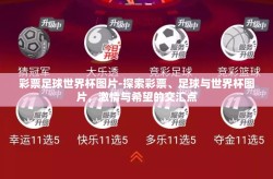 彩票足球世界杯图片-探索彩票、足球与世界杯图片，激情与希望的交汇点