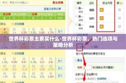 世界杯彩票主要买什么-世界杯彩票，热门选项与策略分析