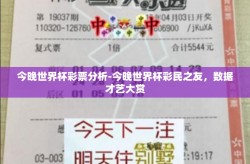 今晚世界杯彩票分析-今晚世界杯彩民之友，数据才艺大赏
