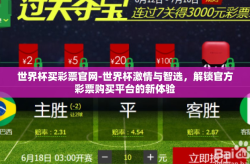 世界杯买彩票官网-世界杯激情与智选，解锁官方彩票购买平台的新体验