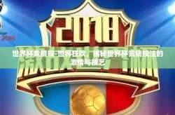 世界杯竞猜投-世界狂欢，揭秘世界杯竞猜投注的激情与技艺