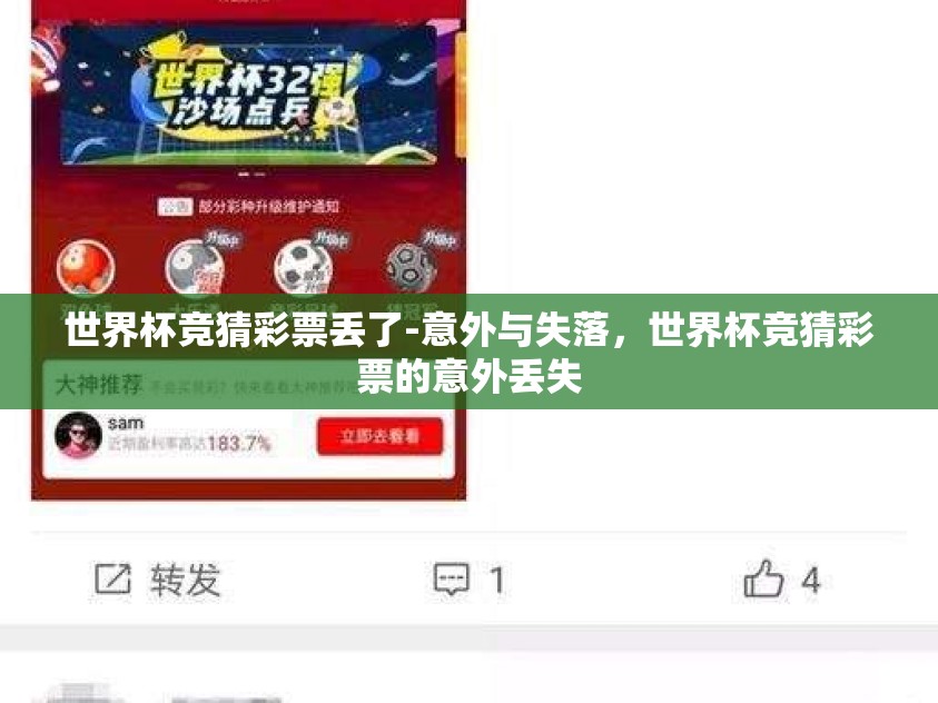 世界杯竞猜彩票丢了-意外与失落，世界杯竞猜彩票的意外丢失