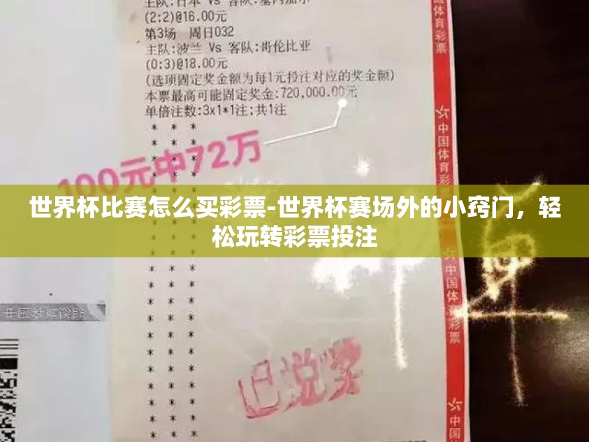 世界杯比赛怎么买彩票-世界杯赛场外的小窍门,轻松玩转彩票投注 世界杯比赛怎么买彩票-世界杯赛场外的小窍门,轻松玩转彩票投注