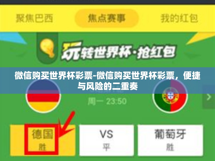 微信购买世界杯彩票-微信购买世界杯彩票,便捷与风险的二重奏 微信购买世界杯彩票-微信购买世界杯彩票,便捷与风险的二重奏